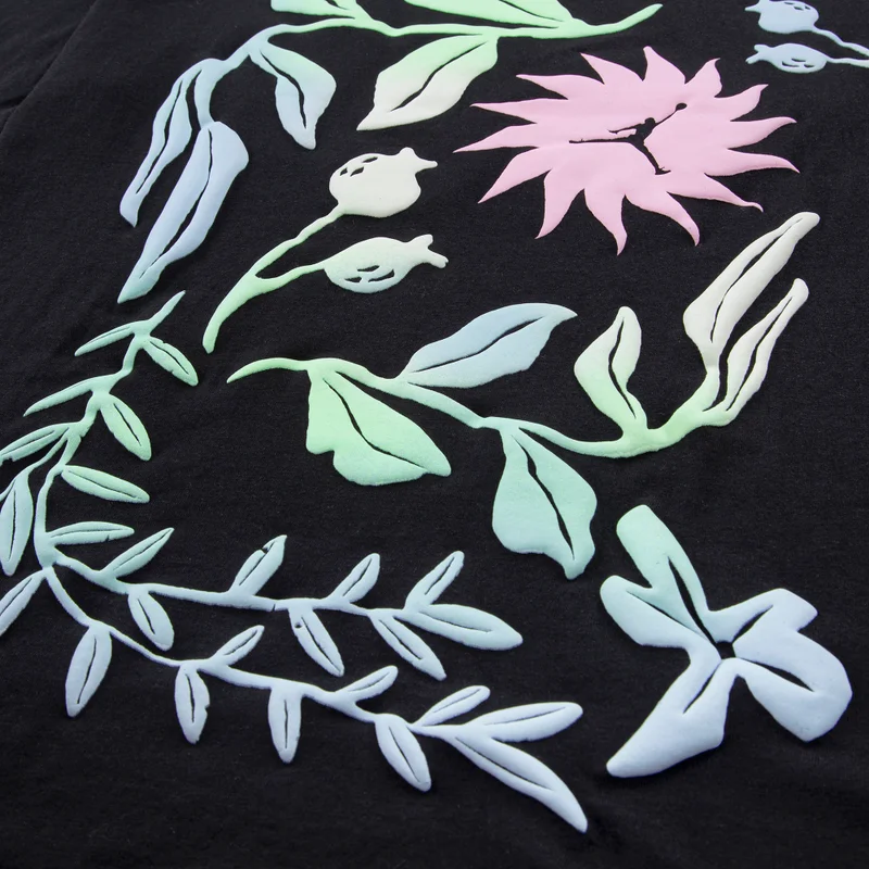 Jordan Black Kids' Puff Floral T-Shirt  | Best Price UAE